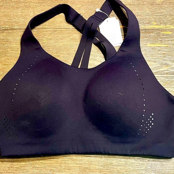 NWT! Lululemon AirSupport Black Ultralu Sports Bra 38C Running Support stretch - Picture 2 of 16